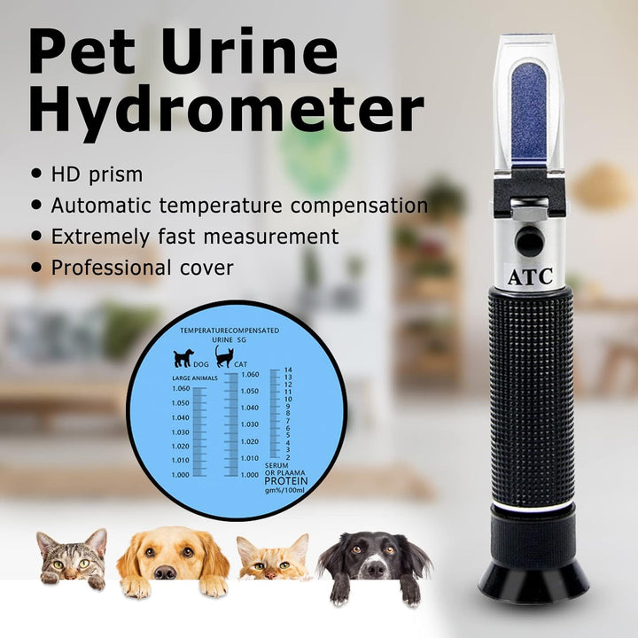 Hund Katze Refraktometer Haustierurin Spezifisches Gewicht Refraktometer Serum Plasma Protein 2~14g/