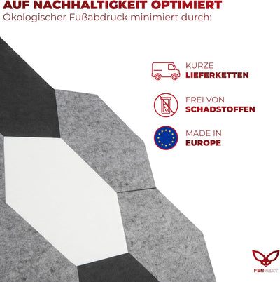 FENNEXT® Schallabsorber Wand - Akustikbild - Schallschutz aus hochwertigem Akustik-Vlies für Gaming,