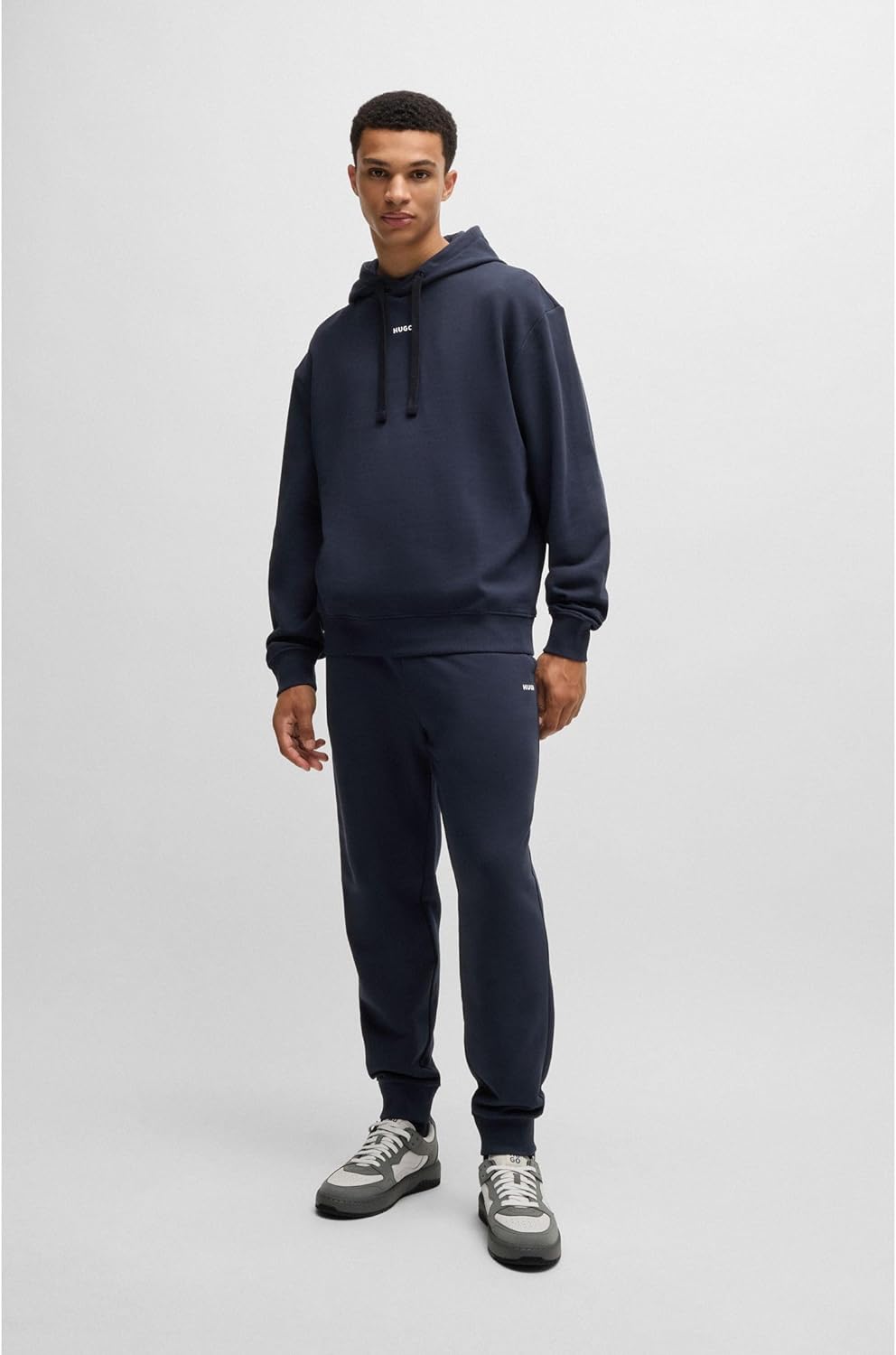 HUGO Herren Dayote232 Jogginghose aus Baumwoll-Terry mit Logo-Print L Dark Blue405, L Dark Blue405