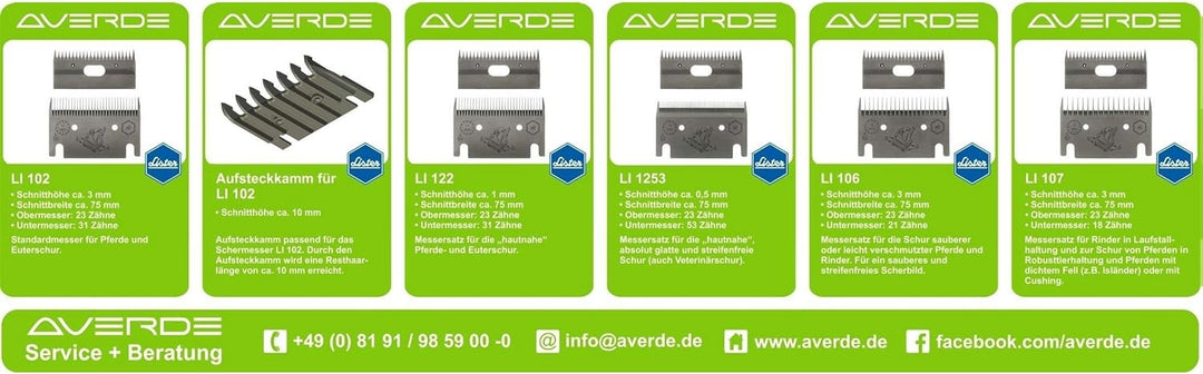 Lister 15-0205000 Schermaschine LI 107 Ersatz-Schermesser