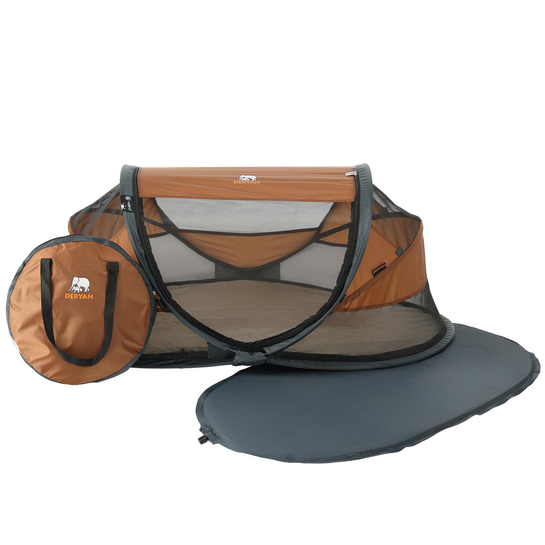 Deryan Baby & Kinder Reisebett mit Matratze - ab Geburt bis 2,5 Jahre, Pop Up Kleinkindbett Babyzelt