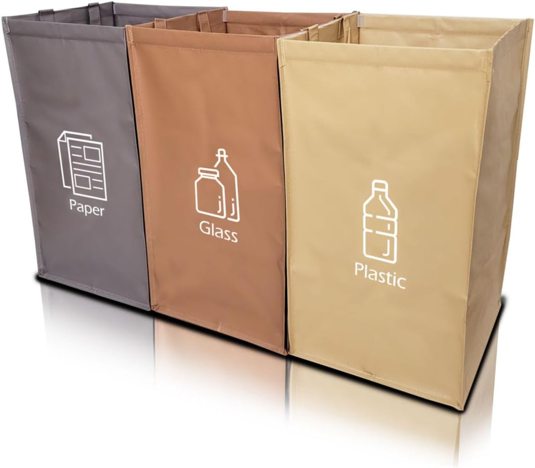 NYIKA - Mülltrennsystem 3fach - Recycling System - Mülltrennsystem - Altpapier Sammler - Mülltrennun