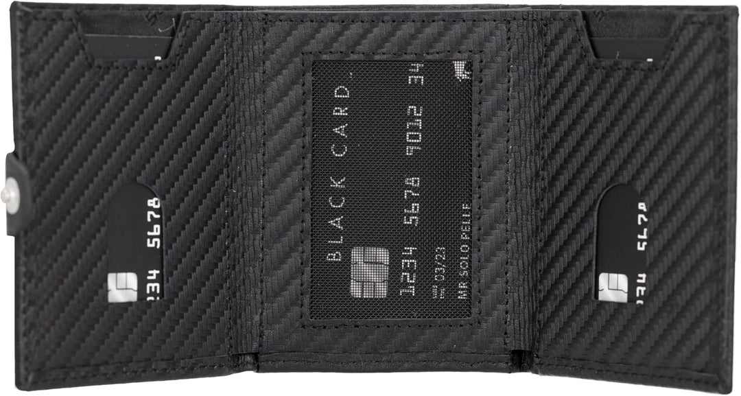Solo Pelle NEU Slim Wallet mit Münzfach [12 Karten] Slimwallet Riva [RFID-Schutz] Kartenetui mit Mün