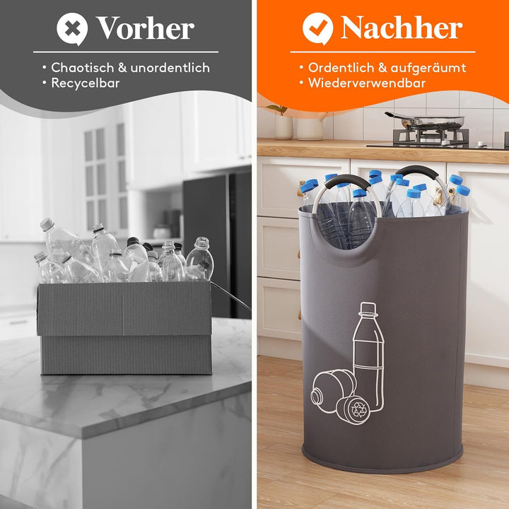 Lifewit 115L Pfandflaschen Sammelbehälter, Gross Pfandflaschen Aufbewahrung, Behälter Leergut & Altg
