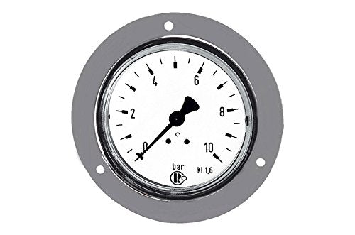 RIEGLER 101864-305/50 Standardmano., Frontring verchr., G 1/4 hinten, 0-6,0 bar, Ø 50, 1Stk