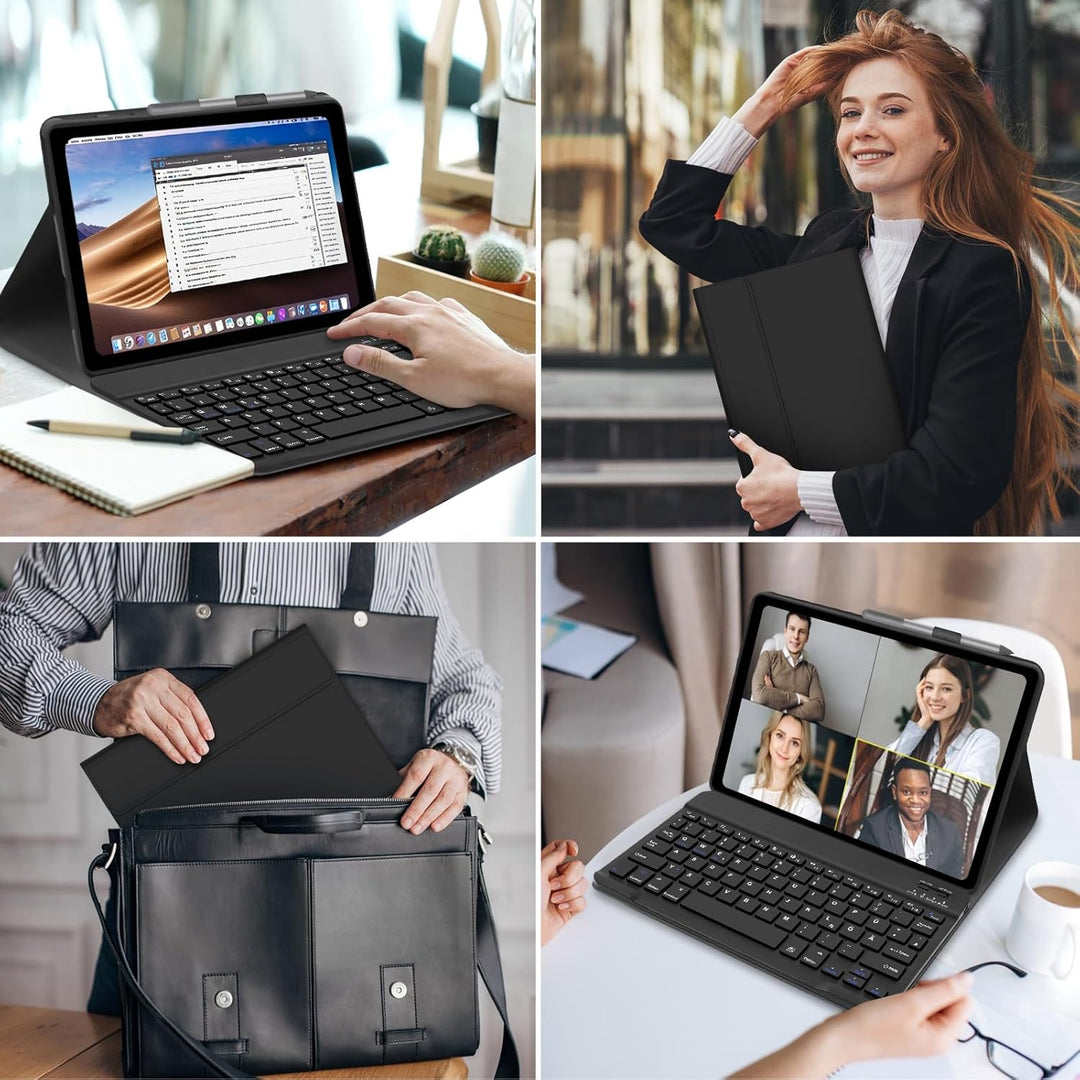 Tastatur Hülle für Lenovo Tab M11 11 Zoll 2024 (TB330FU/TB330XU), Schutzhülle mit Magnetisch Abnehmb