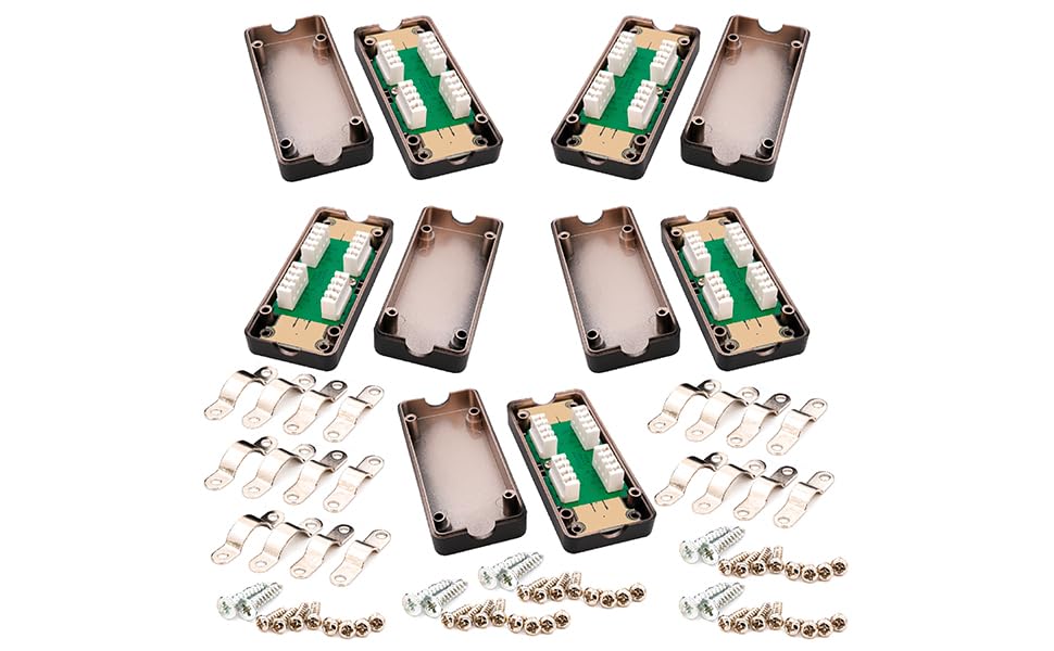 BIGtec CAT.7 LSA Verbinder 5 Stück Connection Box für Verlegekabel Netzwerkkabel Verbindungsmodul Ve