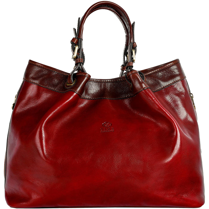 Time Resistance Schultertasche Damen - Handtasche aus Leder - Made in Italy - Tragetasche - Business