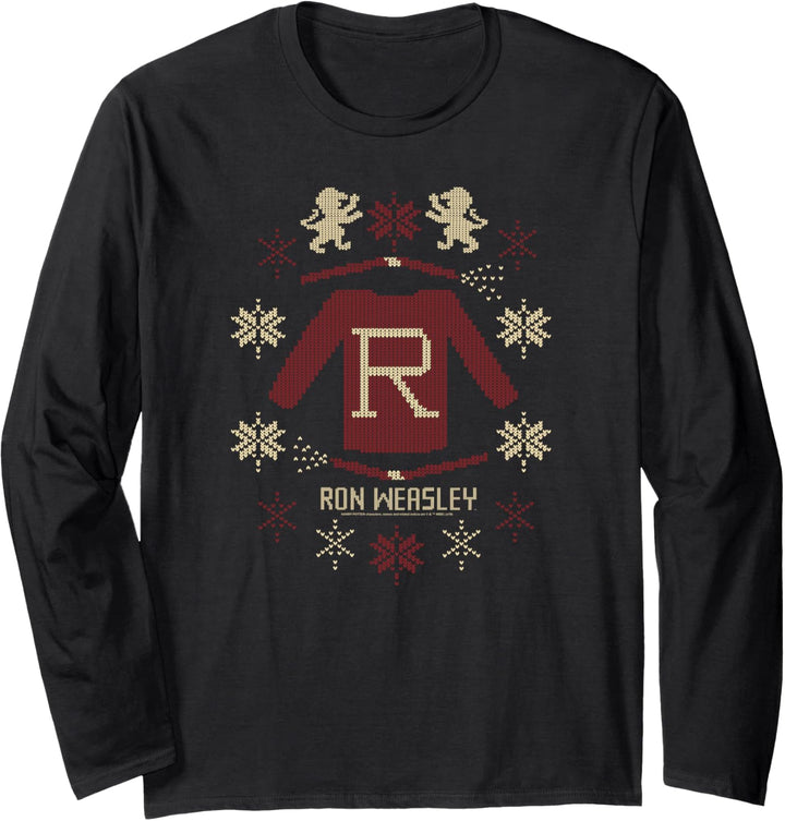Harry Potter Ron Weasley Christmas Sweater Print Weihnachten Langarmshirt