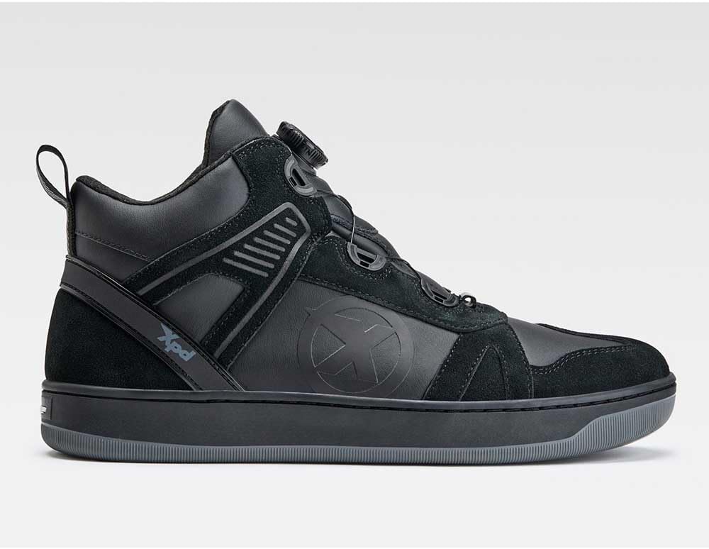 XPD Moto Fast H2Out wasserdichte Motorrad Schuhe, schwarz, 43 | Lederkonstruktion Schwarz 43 EU, Sch