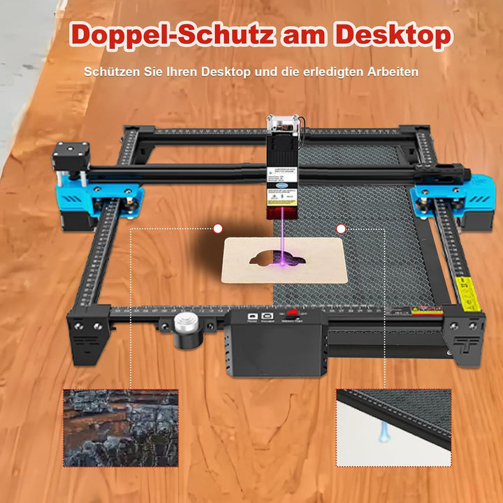 Laser Wabentisch, 400 x 400 x 22 mm Laser Honeycomb Arbeitstisch mit 0.4mm Aluminiumplatte für Deskt