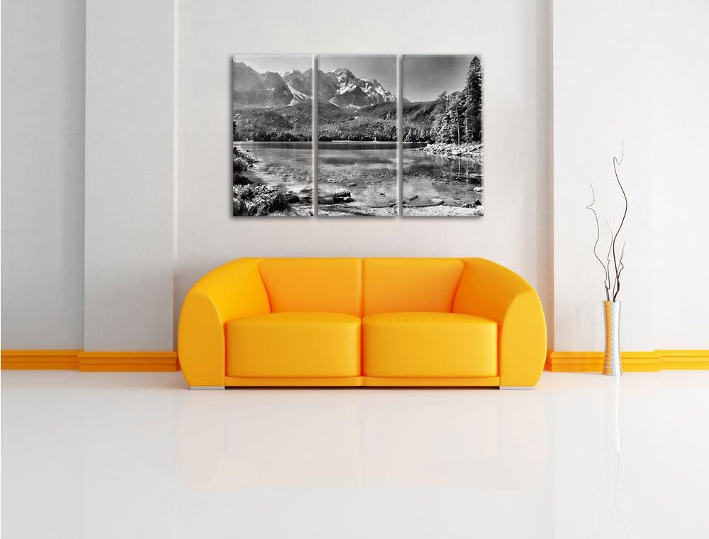 Pixxprint Landschaft Sonne Pflanzen als Leinwandbild/Grösse: 3 Teilig (120x80) cm/Wandbild/Kunstdruc