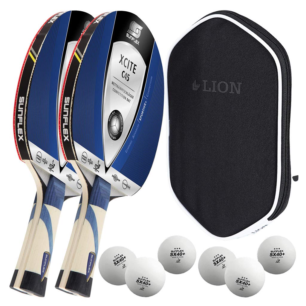 Sunflex® XCITE C45 Tischtennisschläger | Tischtennis Racket TT Bat Mehrfarbier Profischläger | ITTF