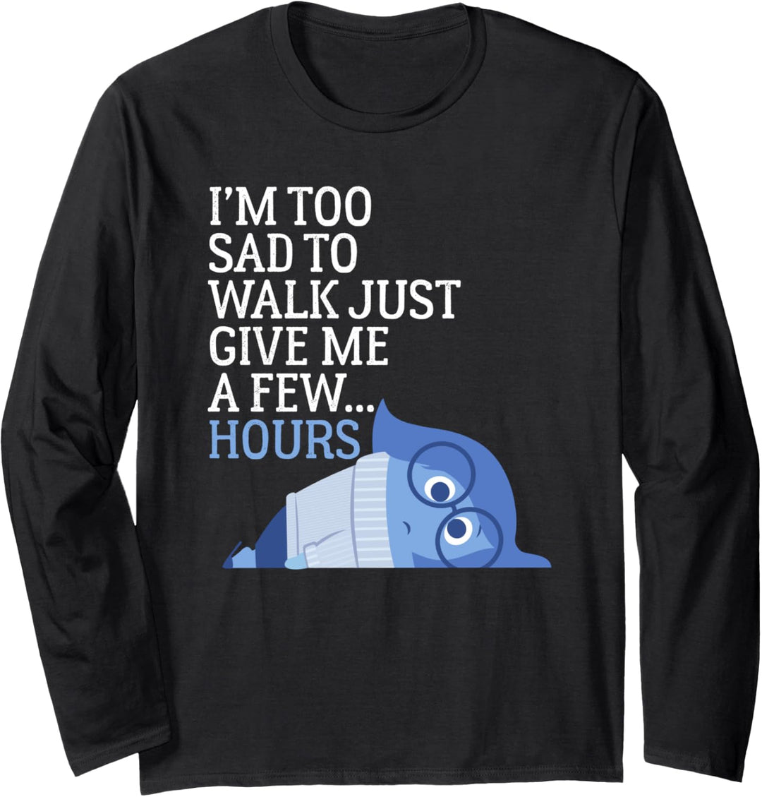 Disney Pixar Inside Out Sandness Too Sad To Walk Langarmshirt