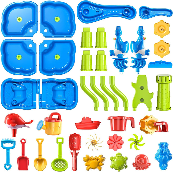 JUKUDAHU Wasserspieltisch für Kinder 3-8 Jahre, Wassertisch Wasserfallteich | Sommerliche Outdoor St
