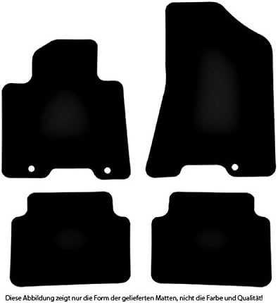 Bär-AfC Auto Fussmatten Royal passend für Hyundai Tucson TL 2015-2020, Autoteppiche Velours Beige, R