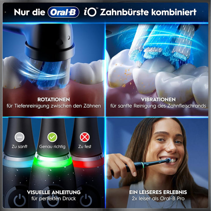 Oral-B iO Series 10 Plus Edition Elektrische Zahnbürste/Electric Toothbrush, 3 Aufsteckbürsten, Etui