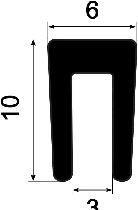 EUTRAS [10 m] Kantenschutz 3,0 mm schwarz – schützt und entschärft Kanten – für Bleche – perfekt um