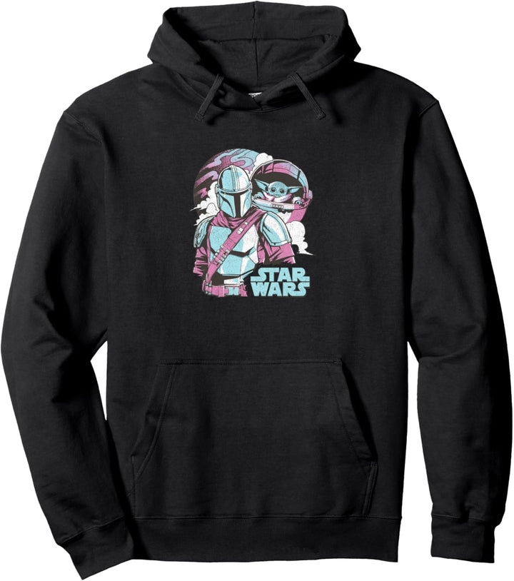 Star Wars Mandalorian & The Child Pastel Planet Logo Pullover Hoodie