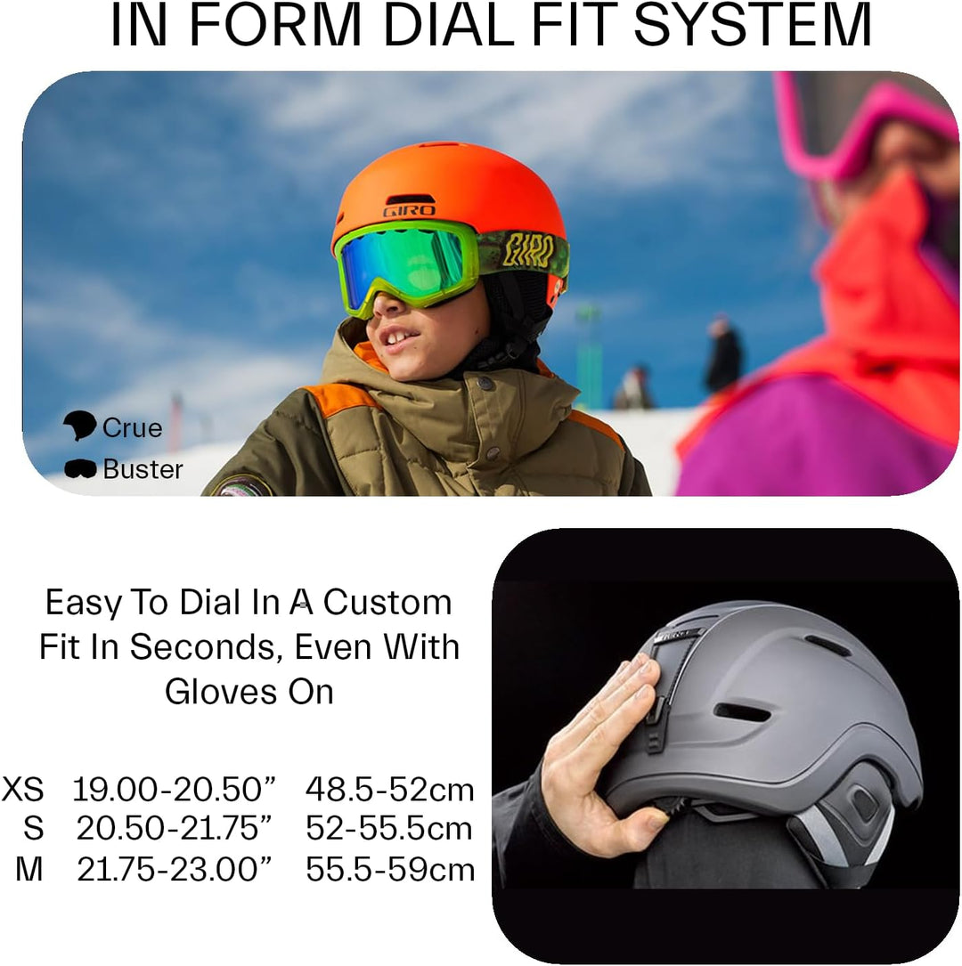 Giro Crue MIPS Kids Skihelm - Snowboardhelm für Jugend, Kleinkind, Jungen & Mädchen MATTE BLACK S, M
