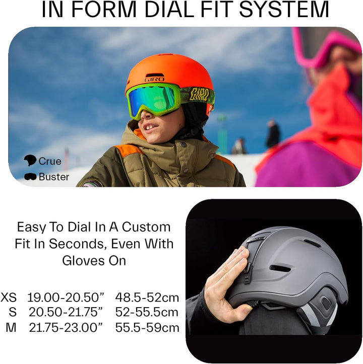Giro Crue MIPS Kids Skihelm - Snowboardhelm für Jugend, Kleinkind, Jungen & Mädchen MATTE BLACK S, M