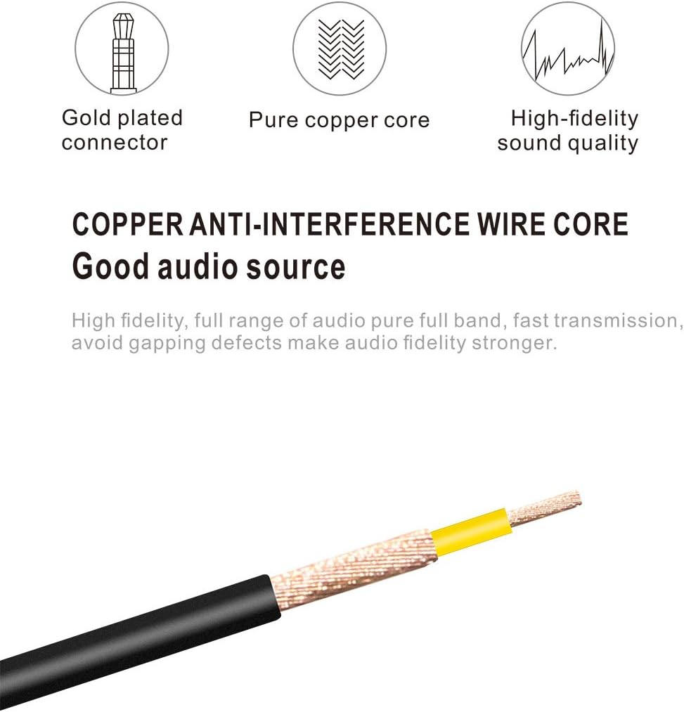 QiCheng & LYS Av camcorder video kabel, 3,5 mm Stecker auf 3 RCA Stecker Stereo Audio Video AUX Kabe
