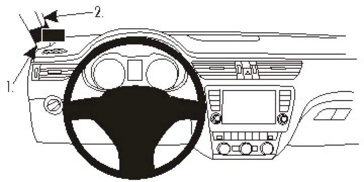 Brodit 804887 ProClip Halterung, schwarz
