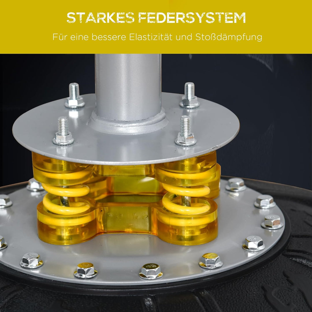 HOMCOM Standboxsack Stehend Freistehender Boxsack mit Saugnapf-Basis Boxpartner Erwachsene Heavy Dut