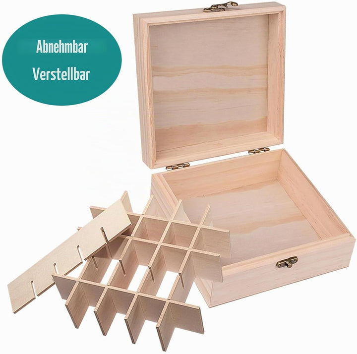 RoseFlower Holz Ätherisches Öl Organisator Behälter Duftöle Display Ständer, 25 Löcher Aufbewahrungs