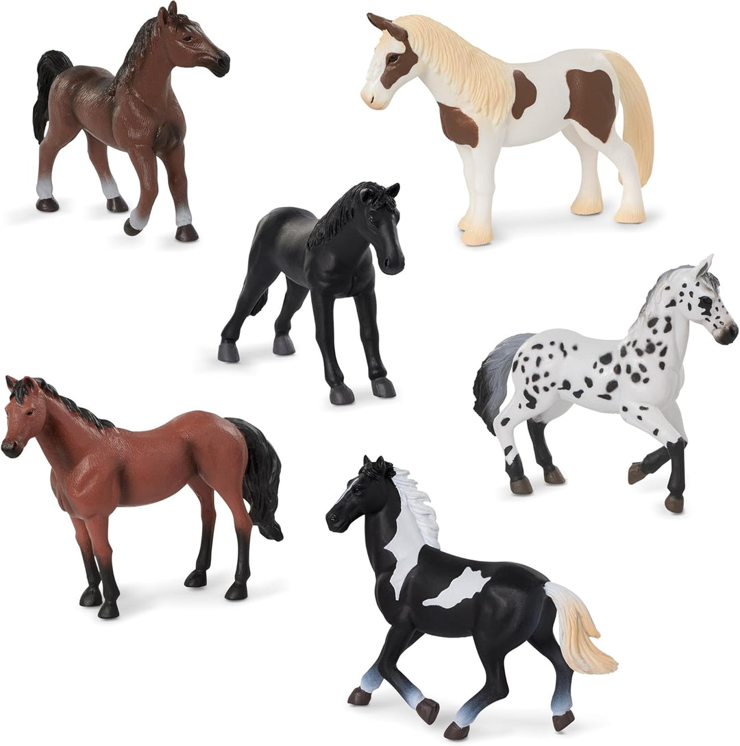 Terra by Battat Terra 6 Pferde Figuren – Araber, Pinto, Tinker und mehr – Realistische Tierfiguren S