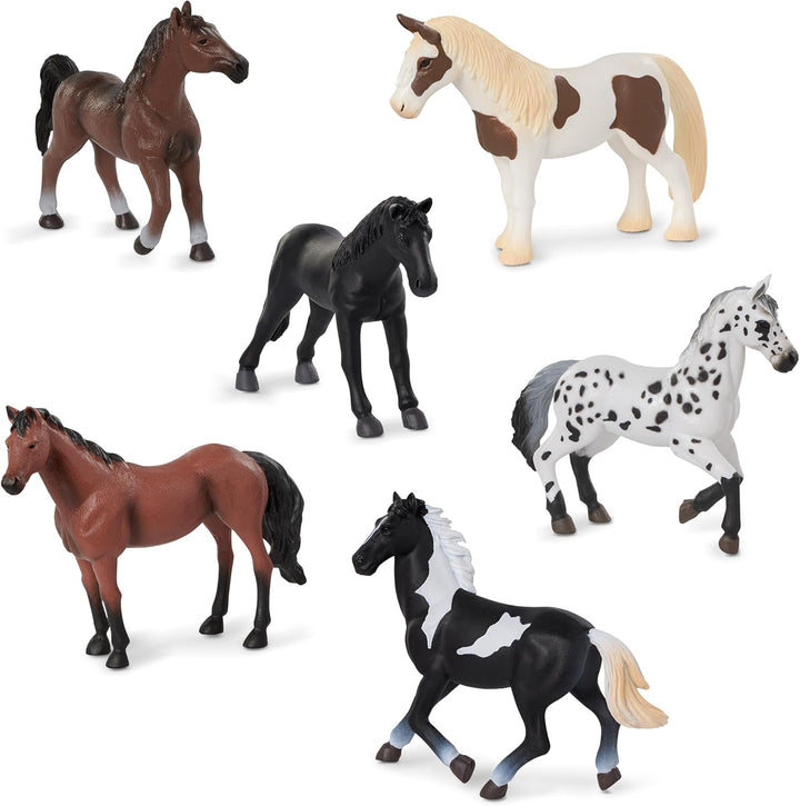 Terra by Battat Terra 6 Pferde Figuren – Araber, Pinto, Tinker und mehr – Realistische Tierfiguren S