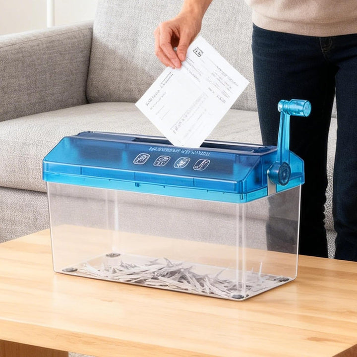 Aktenvernichter Für Den Hausgebrauch,Handkurbelbetriebener Dokumentenschneider,Persönlicher Aktenver