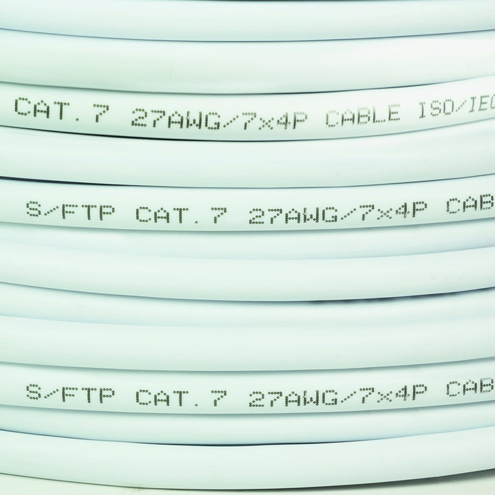 LogiLink Professional CPV0042 Bulk Patchkabel S/FTP Cat.7 Kupfer (Cu) PrimeLine, LSZH weiss, 305m, 3