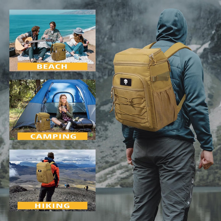Taktischer Kühlrucksack – 25L Isolierter Rucksack, Auslaufsicher & Robust – Grosser Lunch-Rucksack,