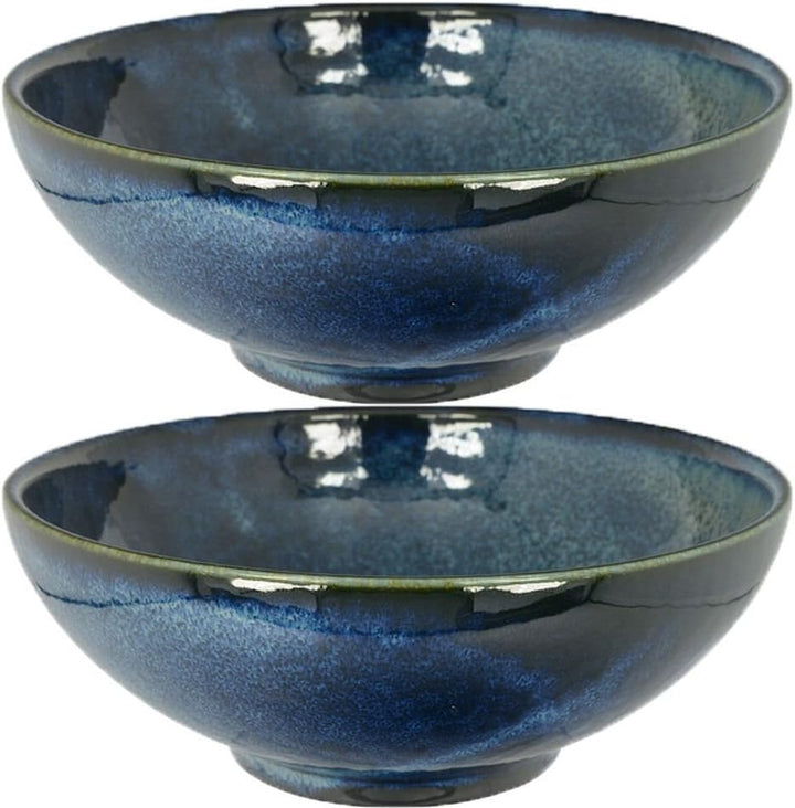 TOKYO design studio, Cobalt Blue, 2 Schalen Set, 2-TLG., Ø 21 cm, Porzellan aus Japan 21cm (2er Set)
