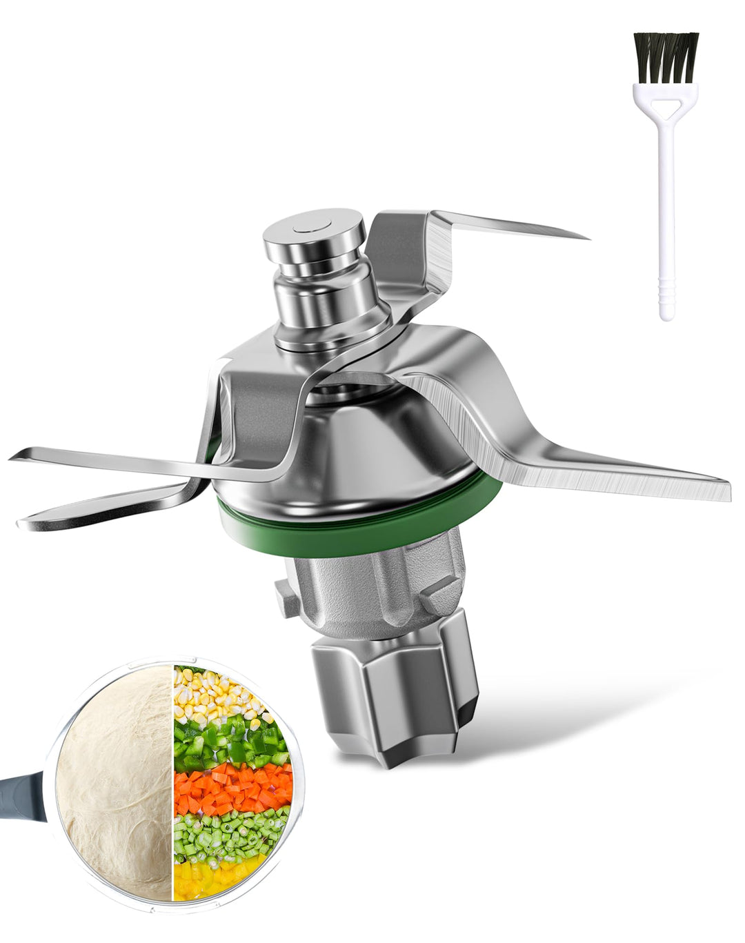 Messer für Vorwerk Thermomix TM5, TM6 und TM7 – Edelstahl Mixmesser & Teigmesser mit Dichtring, pass