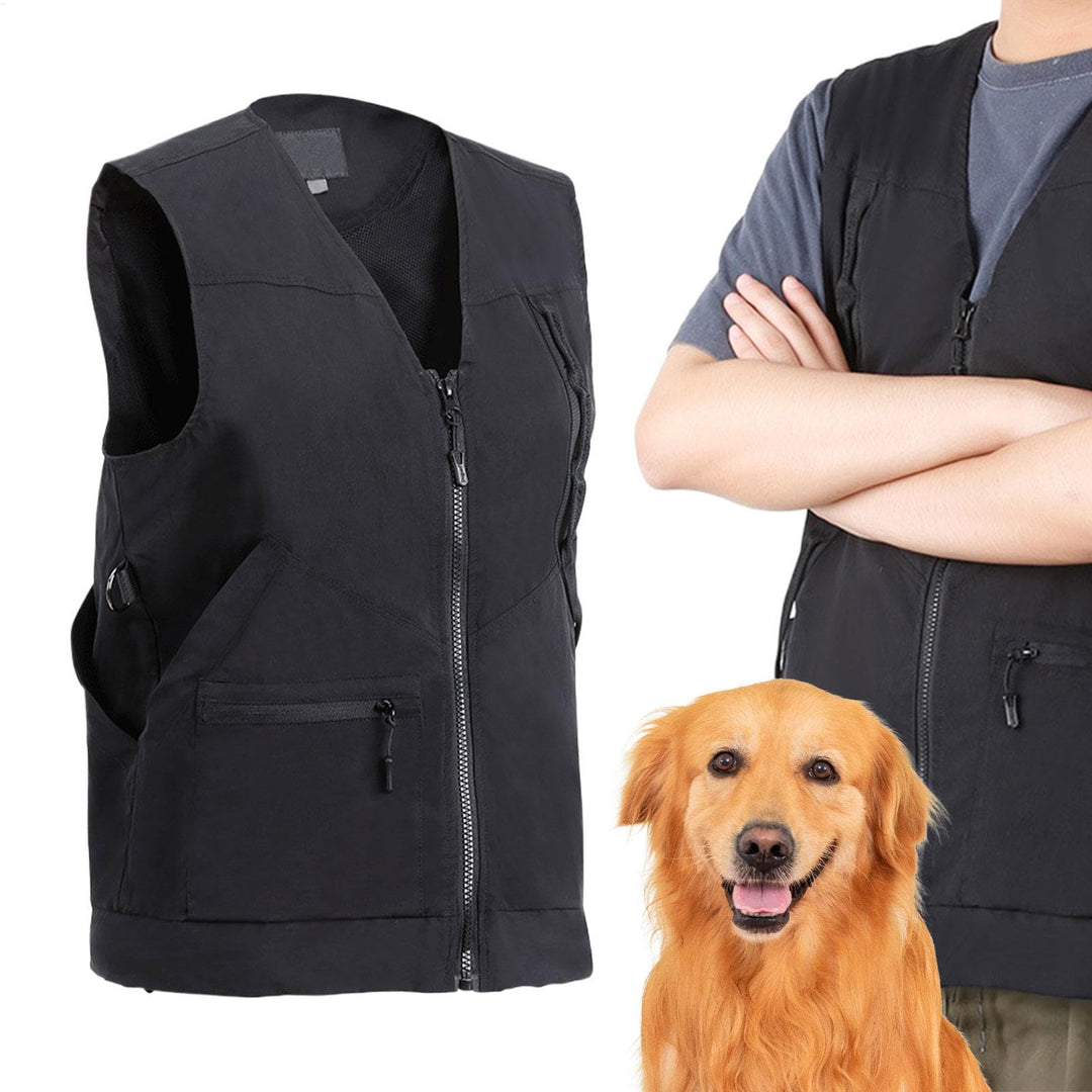 Hundetrainer-Tuch mit Mehreren Taschen, Hundetrainer-Weste | Hundeführer-Schutzweste - Seitlich vers