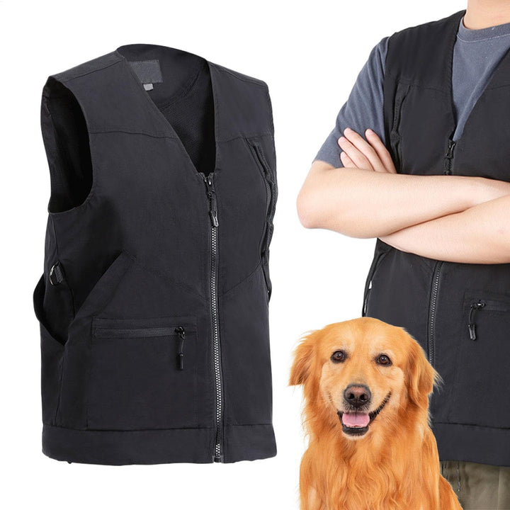 Hundetrainer-Tuch mit Mehreren Taschen, Hundetrainer-Weste | Hundeführer-Schutzweste - Seitlich vers