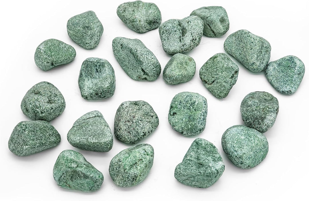 Saunasteine Jadeit 15 kg – Abgerundet, 5–10 cm | Höchste Haltbarkeit, Langanhaltende Wärme | Für Ele