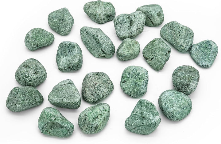 Saunasteine Jadeit 15 kg – Abgerundet, 5–10 cm | Höchste Haltbarkeit, Langanhaltende Wärme | Für Ele