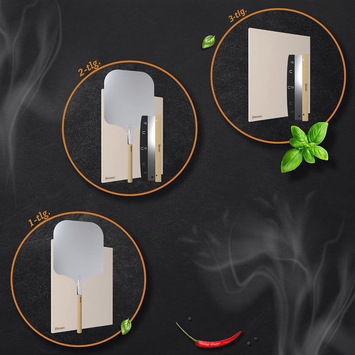 CLP Pizzastein eckig aus Cordierit mit Rezeptbuch für Backofen &amp; Grill 38x30 cm I Einzeln oder als S
