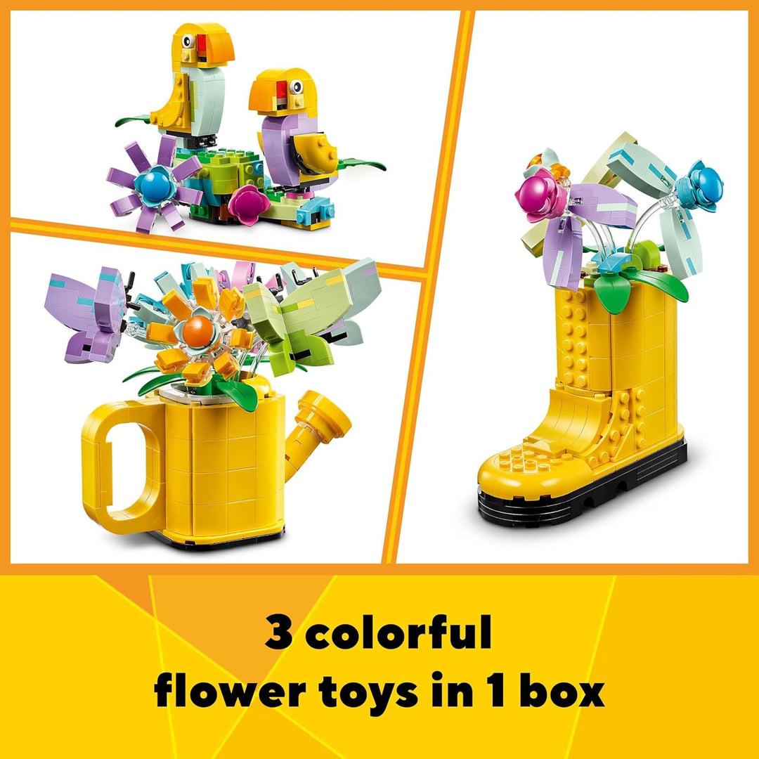 LEGO Creator 3in1 Giesskanne mit Blumen Set, Kinderzimmer-Deko & Creator 3in1 Retro Kamera Spielzeug