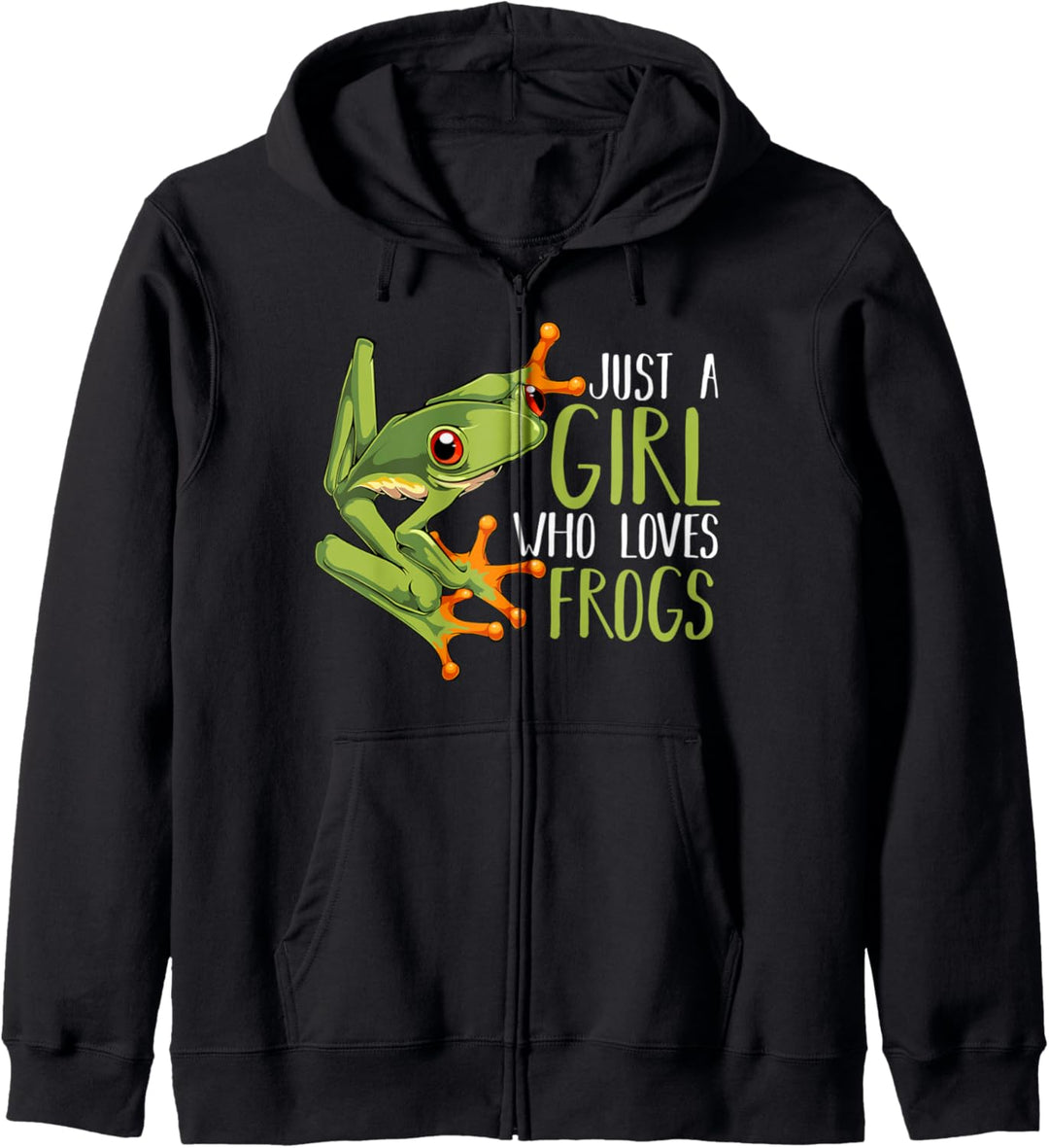 Just a Girl Who Loves Frogs Amphibien Madagaskarfrosch Zoo Kapuzenjacke