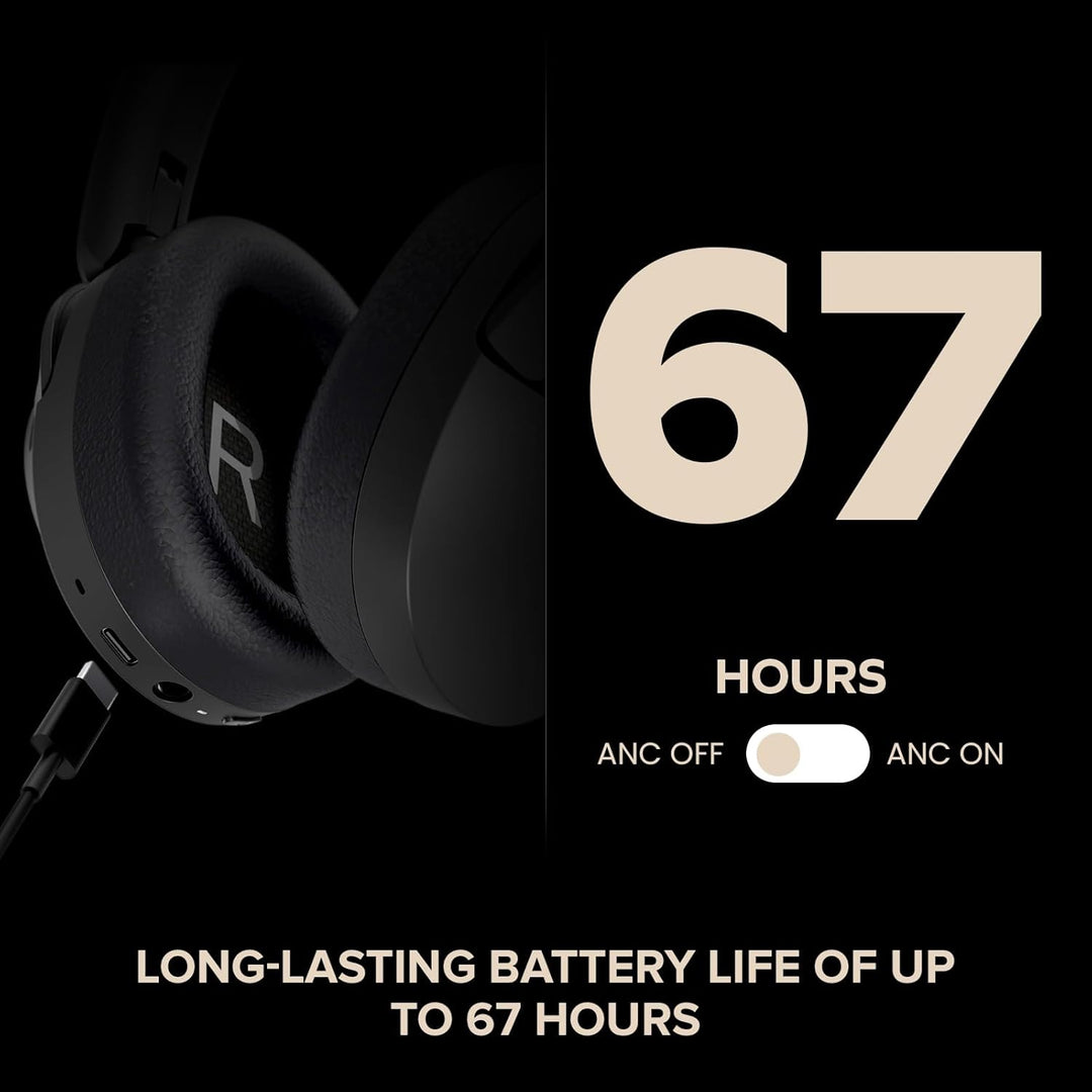 Creative Zen Hybrid 2, Kabellose Over-Ear-Kopfhörer, Bis zu 67 Stunden (ANC aus), Hybrid-Active-Nois
