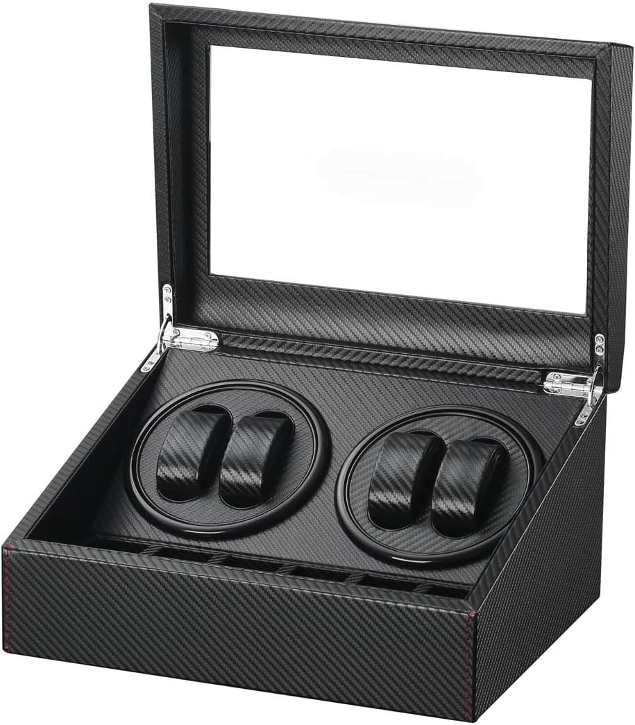 LINGFANSTORE Automatische Uhrenbeweger Box,luxuriöser Uhrenbeweger,Uhrengehäuse mit leisem Mabuchi M