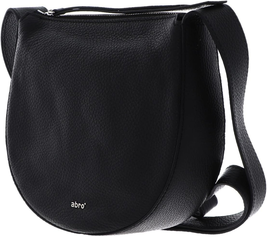 Abro Leather Kaleido Lulu Crossbody Bag Small Black/Nickel