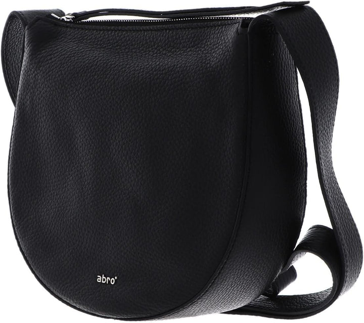 Abro Leather Kaleido Lulu Crossbody Bag Small Black/Nickel