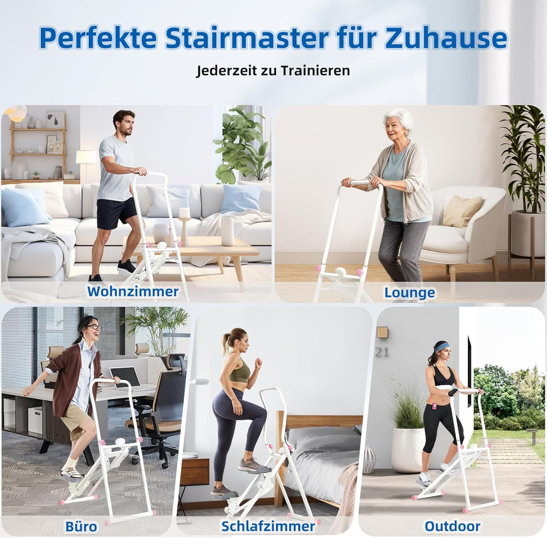 Vyrelis Stair Stepper für Zuhause, Stairmaster mit Einstellbarem 3 Stufen Widerstand für Ganzkörpert
