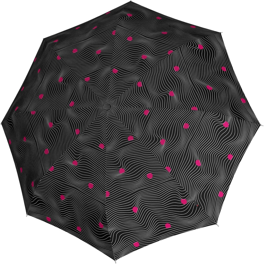 Knirps T200 Medium Duomatic Meditate Ecorepel Regenschirm Automatikschirm 953201, Meditate Black