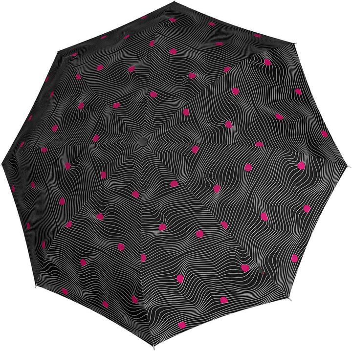 Knirps T200 Medium Duomatic Meditate Ecorepel Regenschirm Automatikschirm 953201, Meditate Black